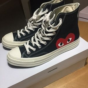 Mens converse x comme des garson play, black high